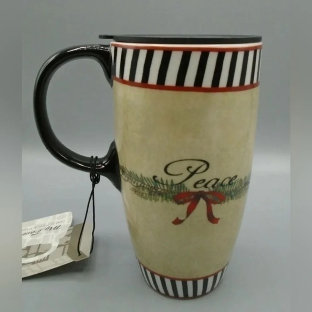 CYPRESS HOME Holiday 19oz Latte Travel Mug with Lid 